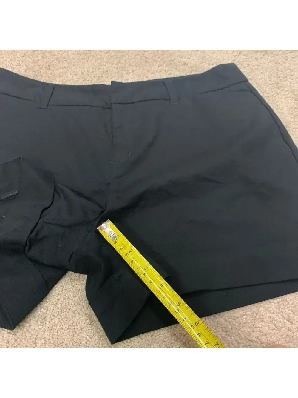 𝅺CATHERINE Malandrino Black cargo shorts belt loops pockets Sz 10